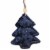 Northlight 4  Blue and Black Cheetah Print Velvet Tree Christmas Ornament Perspective: front