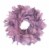 Northlight Layered Feather Christmas Wreath - 10 - Purple - Unlit Perspective: front