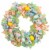 Northlight Pastel Easter Egg and Ribbons Wreath, 22-Inch, Unlit Perspective: front