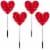 Northlight 35128600 Red Heart Valentines Day Pathway Marker Lawn Stakes - Clear Light - 4 Cou Perspective: front