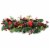Northlight 30 Green Pine Triple Candle Holder with Bows and Plaid Christmas Ornaments Perspective: front