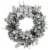 Northlight Glitter and Frosted Foliage Artificial Christmas Wreath with Bow, 30-Inch, Unlit Perspective: front
