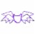 Northlight 23.5 Lighted Bat with 4 Function Controller Window Silhouette Halloween Perspective: front