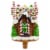 Northlight 5.75 Gingerbread House Christmas Stockin Holder Perspective: front