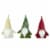Northlight Set of 3 Standing Plush Gnomes Christmas Fgures 8.5 Perspective: front