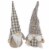 Northlight Set of 2 Beige and White Gingham Nordic Christmas Gnomes, 13 Perspective: front