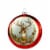 Northlight 4 Glittered Reindeer Glass Christmas Disc Ornament Perspective: front