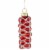 Northlight 3 Red Ribbon Candy Glass Christmas Ornament Perspective: front