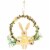 Northlight Bunny with Flowers Artificial Easter Twig Wreath - 10 Perspective: front