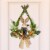 Northlight Farmer Bunny Moss Vines Teardrop Easter Wreath - 22 - Green and Orange - Unlit Perspective: front