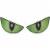 Northlight 42 Lighted Green and Black Eyes Halloween Window Silhouette Decoration Perspective: front