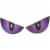 Northlight 42 Lighted Purple and Black Eyes Halloween Window Silhouette Decoration Perspective: front