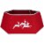 Northlight 26 Red Burlap with Reindeer Hexagonal Christmas Tree Collar Perspective: front