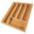 Bamboo Expandable Utensil Drawer Organizer Flatware, Utensil, Cutlery Kitchen Divider Perspective: front