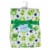 Cutie Pie Frog Print Plush Baby Blanket - Green Perspective: front