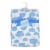 Cutie Pie Cloud Print Plush Baby Blanket - Light Blue Perspective: front