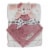 chick pea Plush Bear Baby Blanket Set - Pink Perspective: front