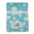 Cutie Pie Cloud Print Plush Baby Blanket - Blue Perspective: front