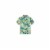 Caribbean Joe Short Sleeve Wispy Leaves Viscose Button Down Shirt Perspective: front
