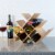 Bamboo 8 Bottle Wine Rack-Space Saving Tabletop Free Standing Wine Bottle Holder for Kitchen Perspective: front