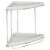 mDesign Bathroom Vanity Corner Storage Caddy, 2 Shelves - Light Gray/Chrome Perspective: front