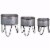 Benzara Round Galvanized Planters Perspective: front