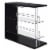 Enticing Rectangular Bar Unit With 2 Shelves And Wine Holder, Black Perspective: front