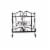 Benzara Scroll Work Design Metal Cook Book Stand, Copper Black Perspective: front