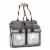 Benzara I457-AMC0008 5.5 x 9 x 9 in. Galvanized Metal Four Tin Organizer with Handles - Gray Perspective: front