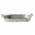 Benzara I457-AMC0011 4.5 x 11.8 x 26.8 in. Galvanized Metal Tray with Ear Handles - Gray Perspective: front