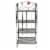 Benzara 4-Tier Metal Foldable Bakers Rack - Black Perspective: front