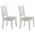 Benzara Wooden Dining Chairs - White Perspective: front