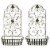 Benzara Metal Wall Decor with Intricate Design and Wired Basket Set - Gray Perspective: front