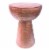 Benzara Hammered Textured Iron Stool - Copper Perspective: front