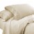 Udine 3 Piece Twin Size Microfiber Sheet Set with Crochet lace The Urban Port, Cream- Saltoro Perspective: front