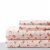 Melun 4 Piece Rose Pattern King Size Microfiber Sheet Set The Urban Port, Pink Perspective: front