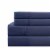 Lanester 4 Piece Queen Size Microfiber Deep Pocket Sheet Set The Urban Port, Blue Perspective: front