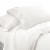 Udine 4 Piece Queen Size Microfiber Sheet Set with Crochet Lace The Urban Port, White Perspective: front