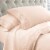 Udine 4 Piece California King Size Sheet Set with Crochet Lace The Urban Port, Pink Perspective: front