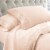 Udine 4 Piece King Size Microfiber Sheet Set with Crochet Lace The Urban Port, Pink Perspective: front