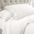Udine 4 Piece California King Size Sheet Set with Crochet Lace The Urban Port, White Perspective: front