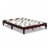 Slatted Full Size Anti Skid Wooden Bed Frame, Espresso Brown Perspective: front