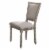 Wooden Chair With Fabric Upholstered Seating, Set Of 2, Gray And Brown Perspective: front