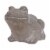 Benjara BM210093 Cement Sitting Frog Figurine Looking Straight, Concrete Gray Perspective: front