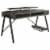 Led Back Light Wooden Gaming Desk With Can Cooler And Usb Port, Taupe Gray Perspective: front