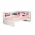 Wooden Twin Size Daybed with Bookcase Headboard, White Perspective: front