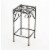 Benjara BM216724 Scrolled Metal Frame Plant Stand with Square Top, Black - Medium Perspective: front