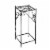 Benjara BM216730 Lattice Cut Square Top Plant Stand with Tubular Legs, Black - Large Perspective: front