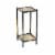 Benjara BM216732 2 Tier Square Stone Top Plant Stand with Metal Frame, Black & Gray - Small Perspective: front