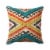 18 x 18 Handwoven Cotton Accent Pillow with Lace Embellishment, Multicolor Perspective: front
